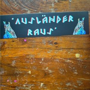 Bumper Stickers Custom design “Auslander Raus” Wolf